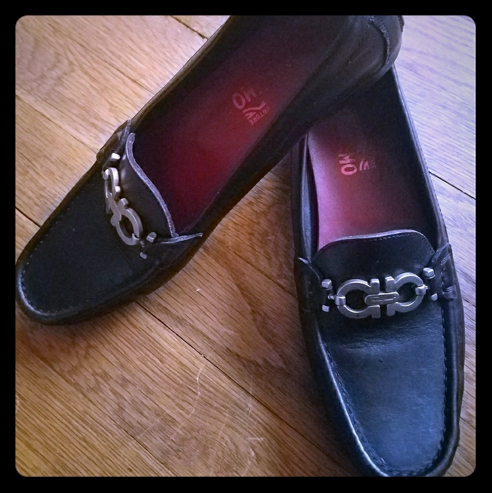Black Ferragamo Flats